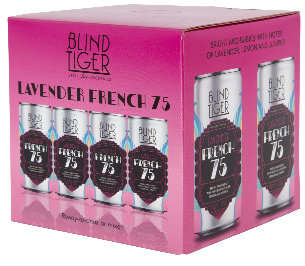 Lavender French 75 Slim Can 4-pack (33.6 oz) – Blind Tiger Spirit-Free